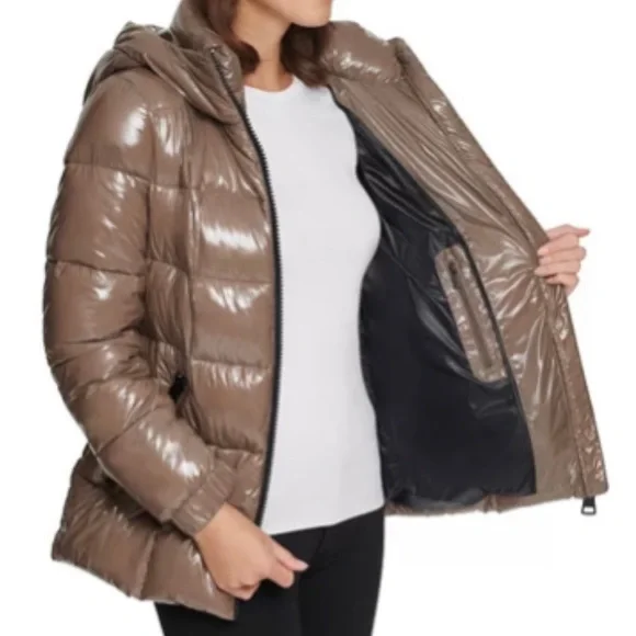 Calvin Klein Women’s Hoodie Puffed Coat - Picture 2 of 5